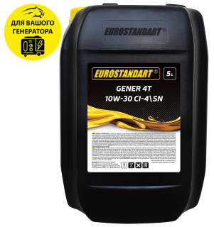 Моторное масло EUROSTANDART GENER 4T 10W-30 CI-4\SN - 5л. для генераторов